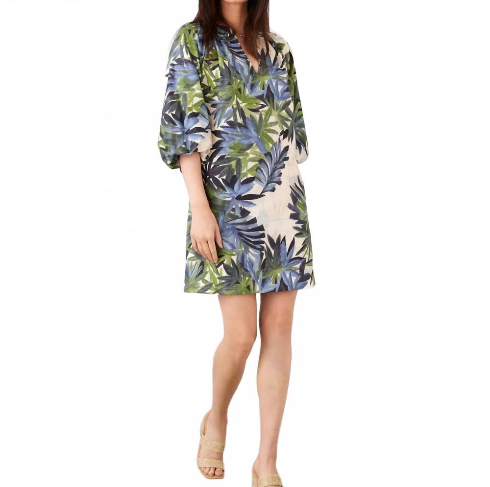 NEW KAREN KANE puff sleeve peasant dress - petite in print